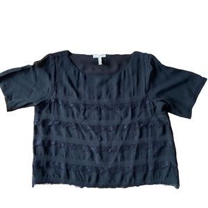 Joie black silk blouse, XS